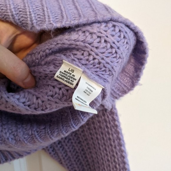 Lavender Crew Neck Sweater - Picture 4 of 5